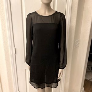 Black sheer mini dress